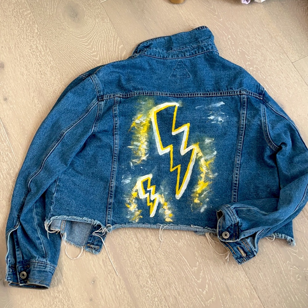 hand painted denim jacket